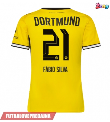 Lacne Ženy Futbalové dres Borussia Dortmund Fabio Silva #21 2026-27 Krátky Rukáv - Domáci